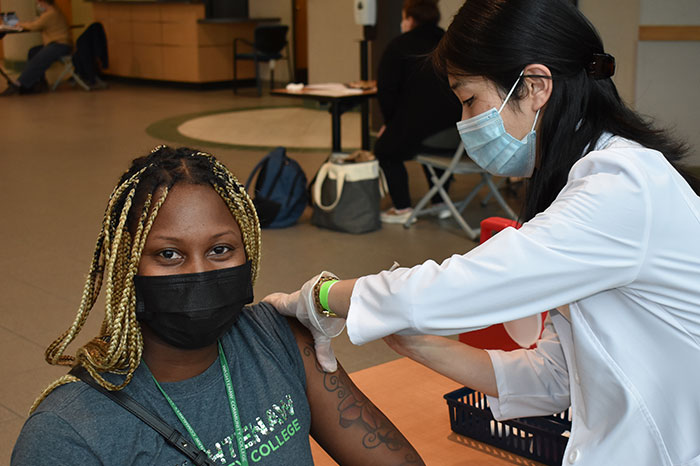 WCC students getting COVID-19 vaccine on campus